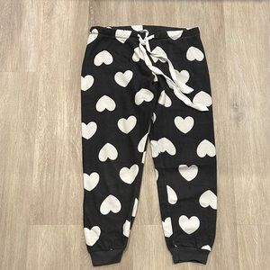 PRIMARK HEART SHAPED FLEECED PJ BOTTOM
